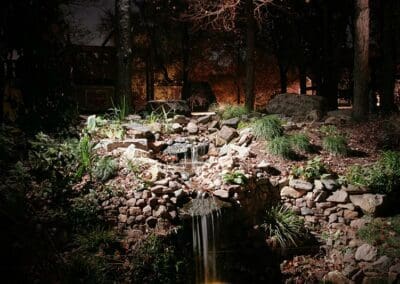 Southern Greenscapes Landscape Design & Construction | Rock Hill, SC | lighting in water feature
